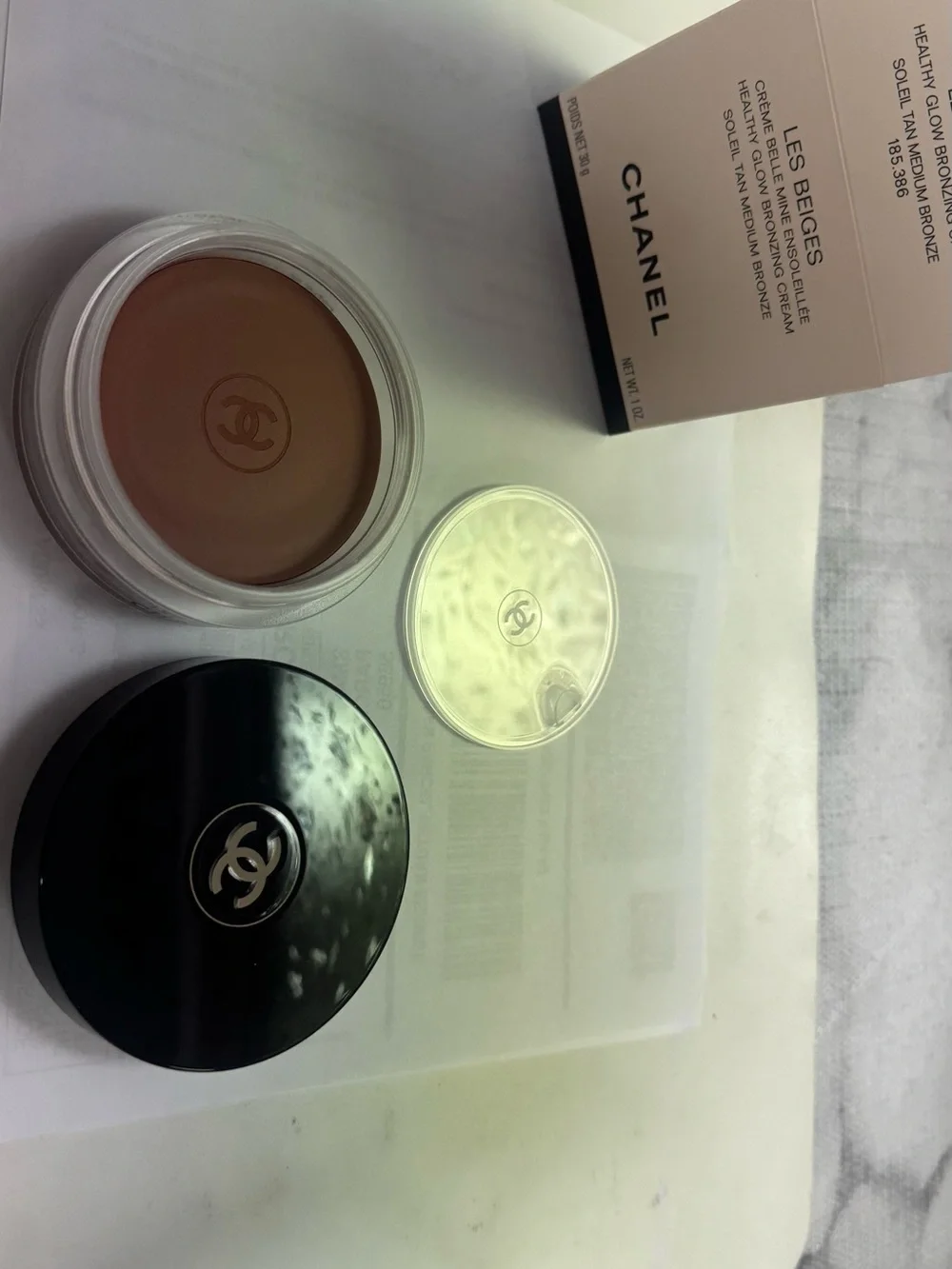 CHANEL Les Beiges Healthy Glow Bronzing Cream - Beige and Black Packaging